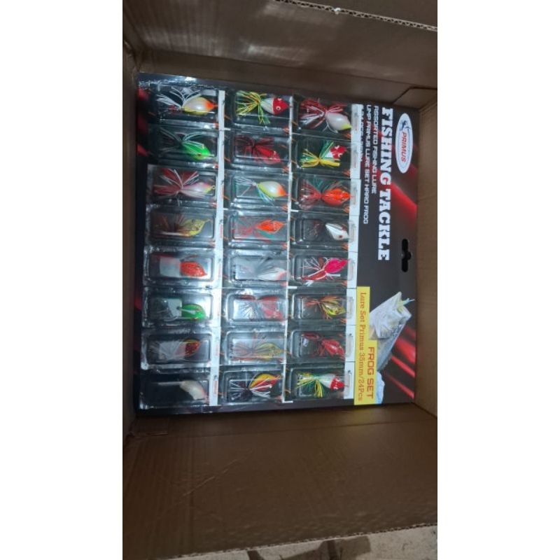 UMPAN PRIMUS  LURE SET HARD FROG isi 24 pcs per papan grosir