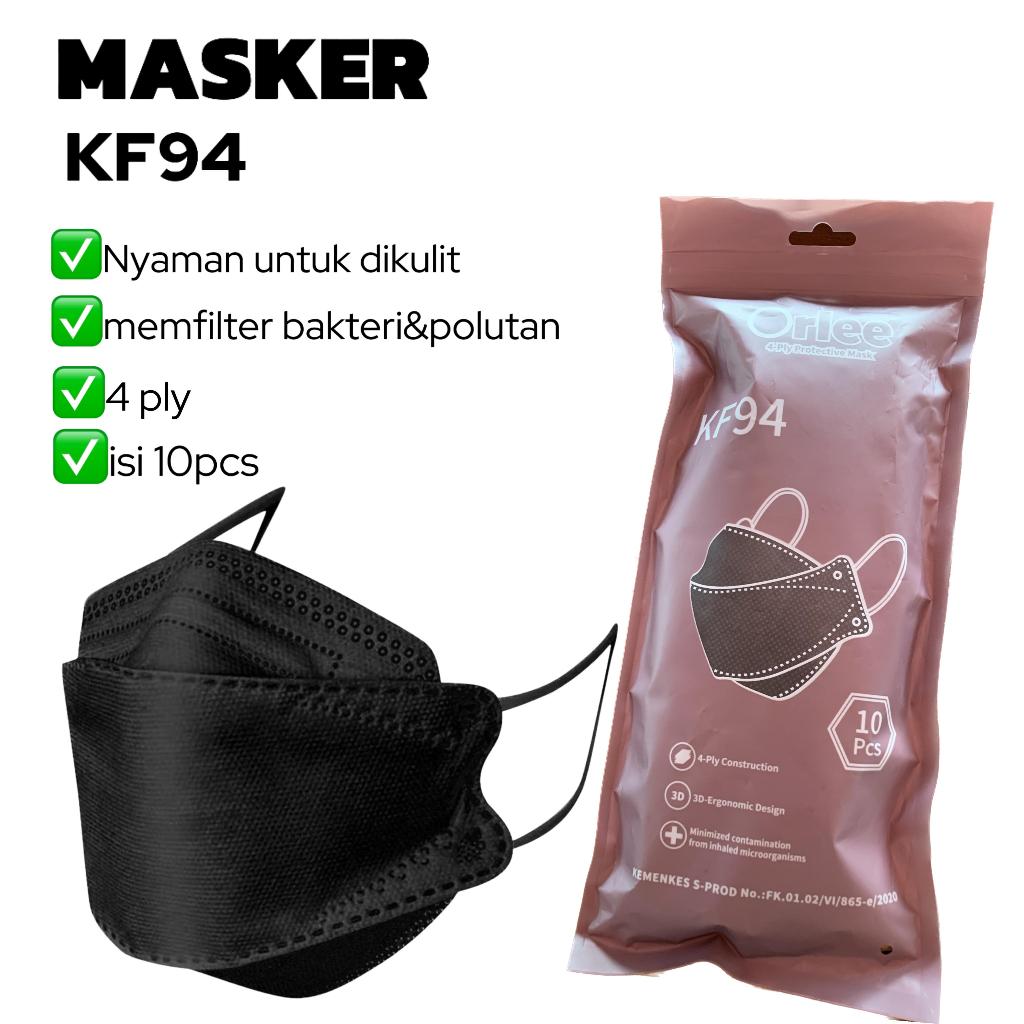 MASKER ORLEE KF94 4PLY EARLOOP ISI 10 ORIGINAL KEMENKES