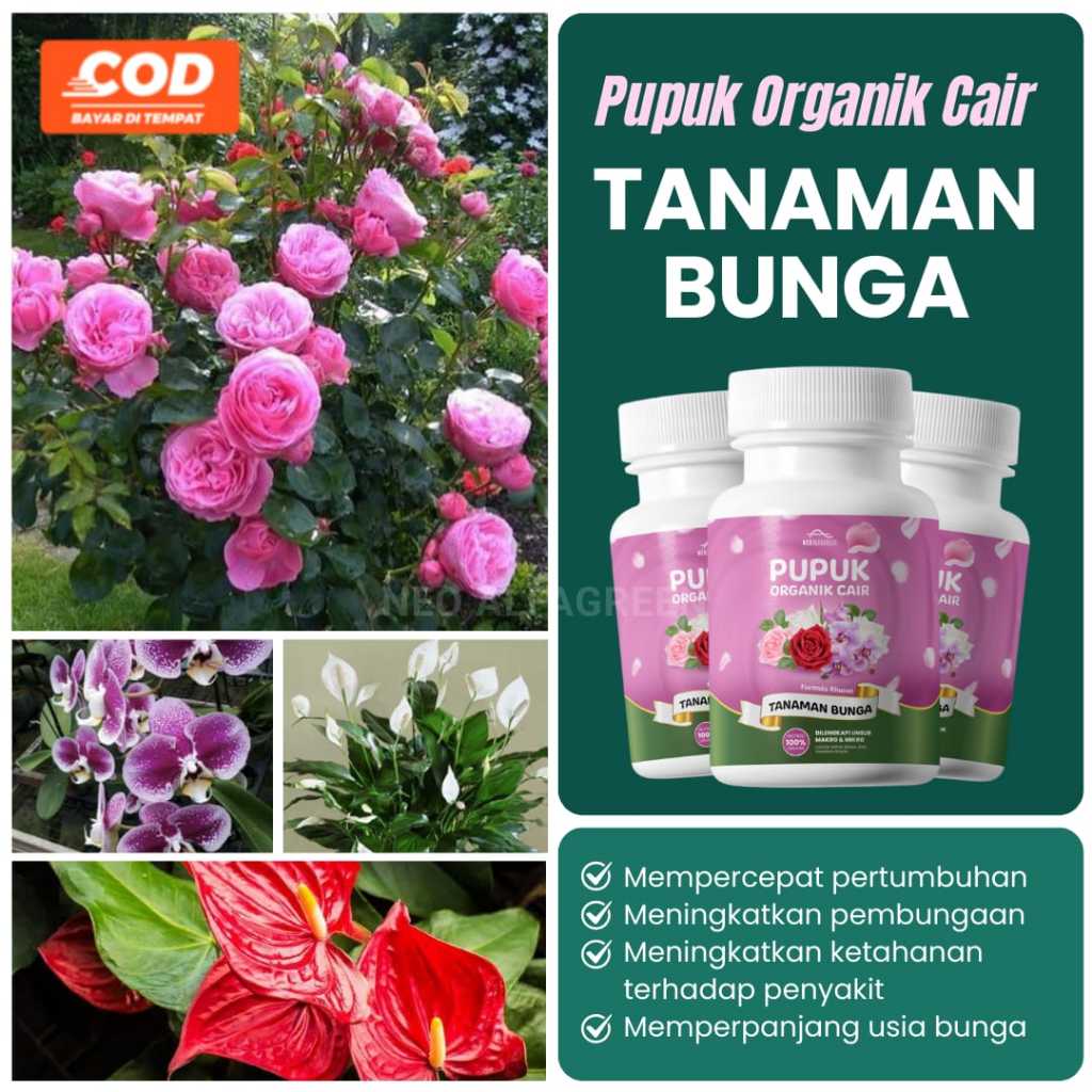 Pupuk Cair Aneka Bunga, Menyuburkan Tanaman & Menambah Keindahan Setiap Kelopak Bunga