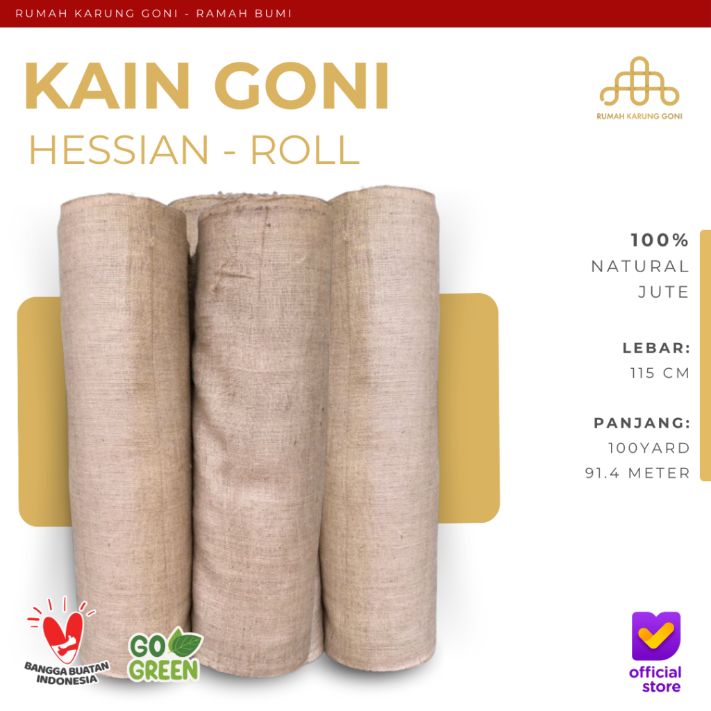 Kain Goni Hessian Roll 100yard lebar 115