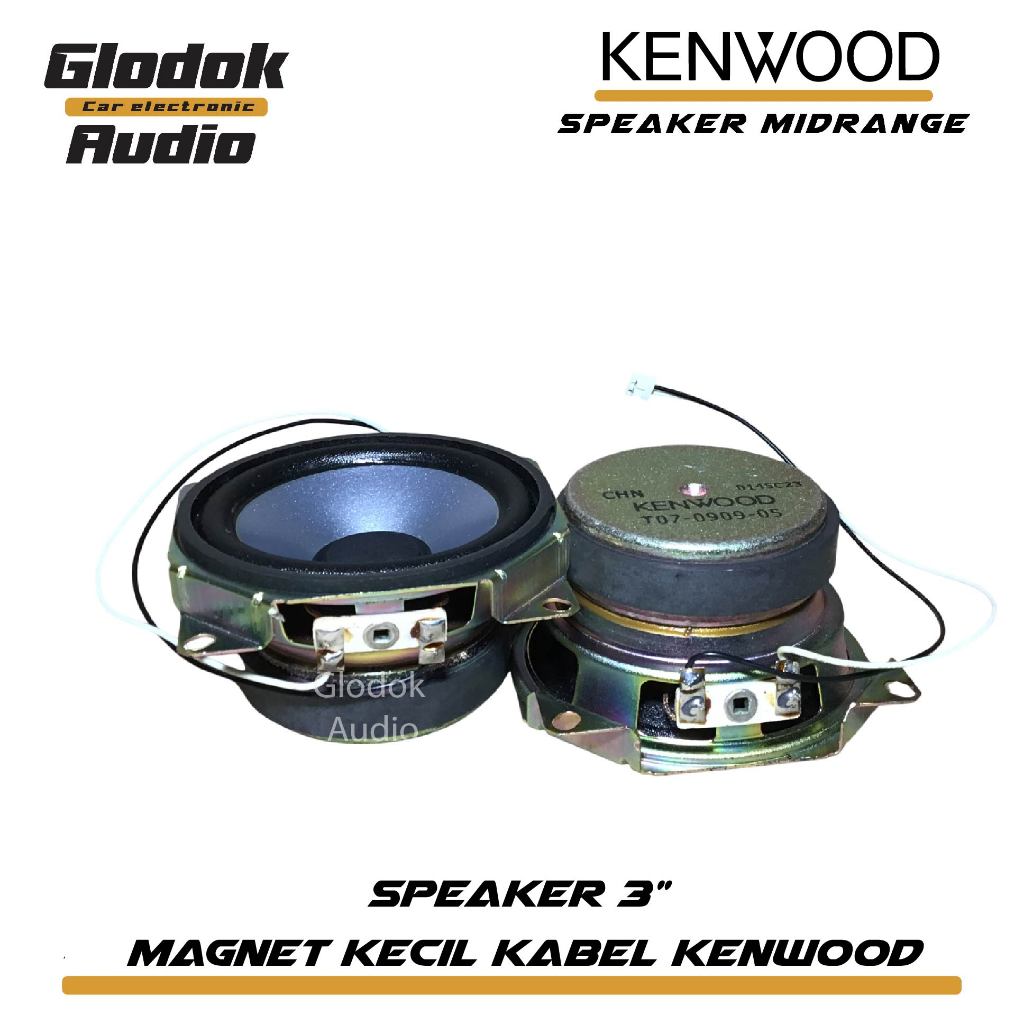 Kenwood Speaker 3 inch 4-8 ohm 30 watt Speaker Bass Vocal+Kabel