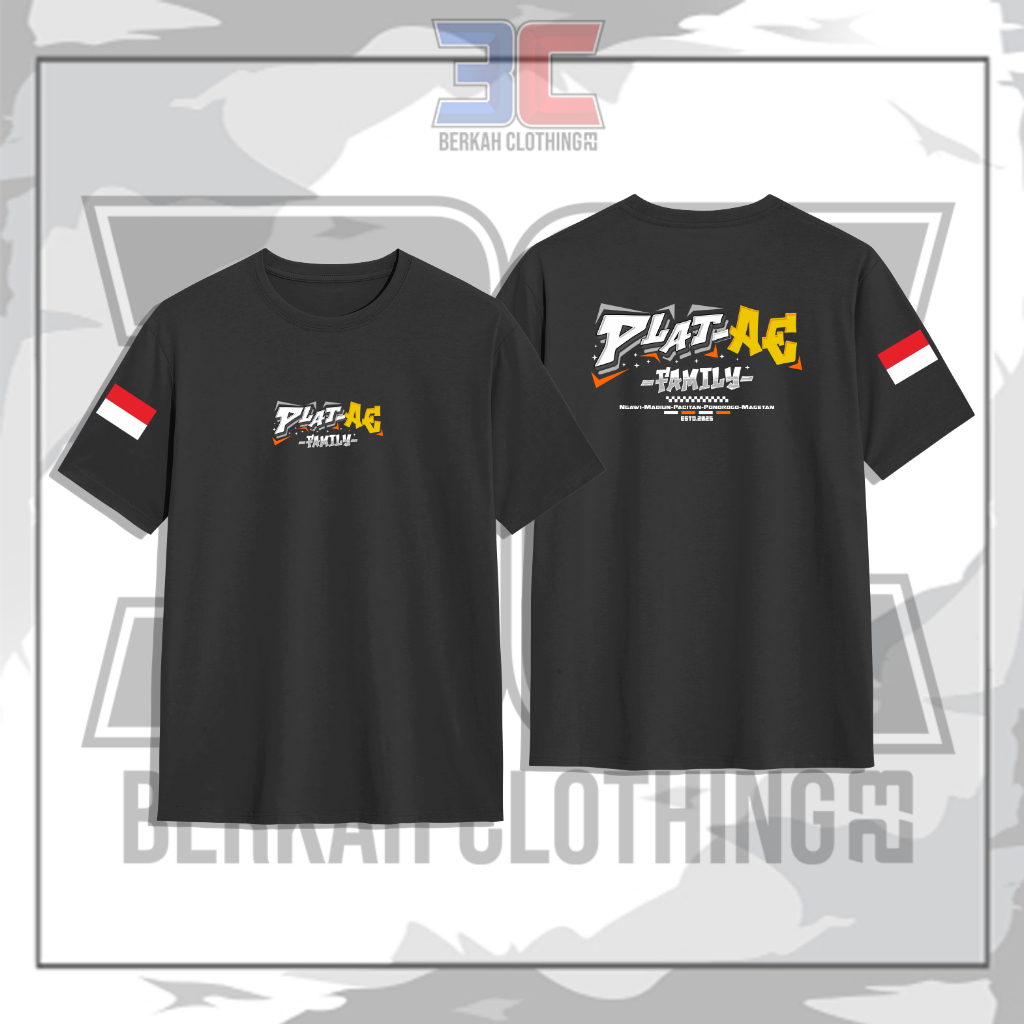 Kaos T-Shirt Plat AE Familly Ngawi-Madiun-Pacitan-Ponorogo-Magetan