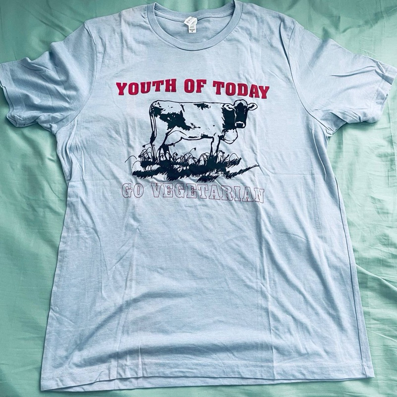 YOUTH OF TODAY GO VEGETARIAN T-shirt Kaos Original