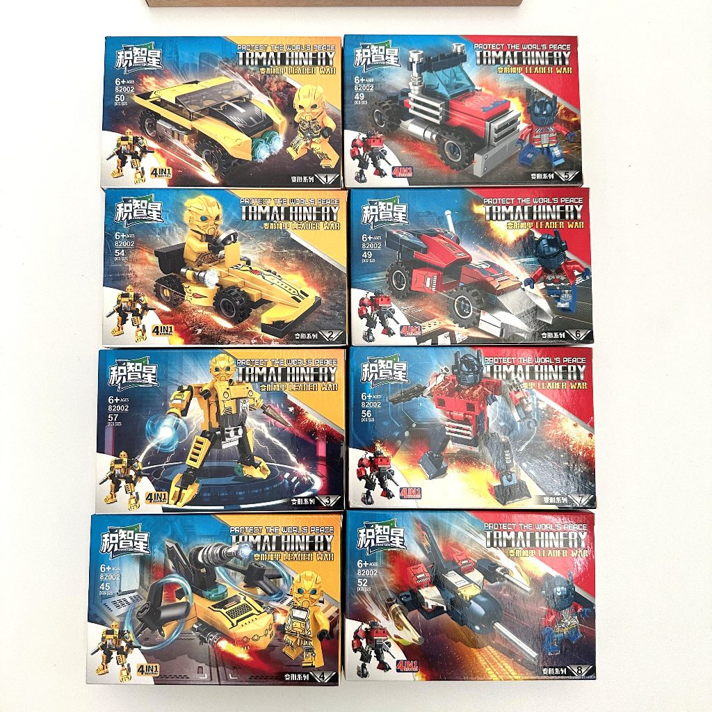 MAINAN ANAK COWOK LAKI LAKI 6 TAHUN PUZZLE LEGO BUMBLEBEE TRANSFORMER TAMACHINERY LEADER WAR