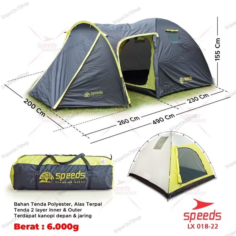 Tenda Camping Speeds Jumbo 5-6 Org Speeds Tenda Polyester LX018-22