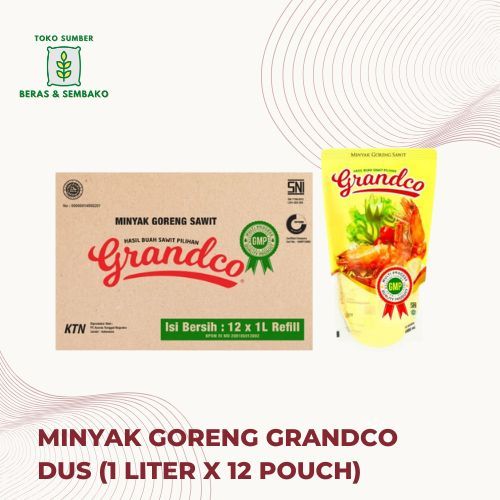 

Minyak goreng GRANDCO DUS (1 liter x 12 pouch)