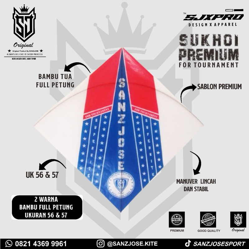 Layangan sukhoi Sanz Jose  Bambu Petung Special Turnament