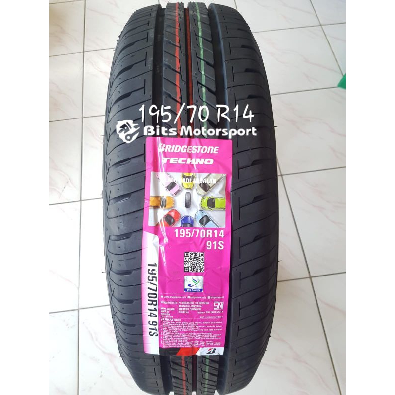 Ban Bridgestone New Techno 195 70 R14 Ban Mobil Avanza, Xenia, Kijang, Dll.