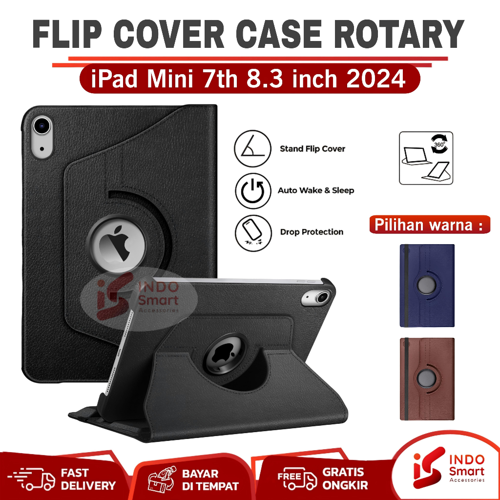 iPad Mini 7 / Case Ipad Mini 7 / iPad Mini 7 8.3 inch 2024 Flip Cover Flip Case Rotary Casing