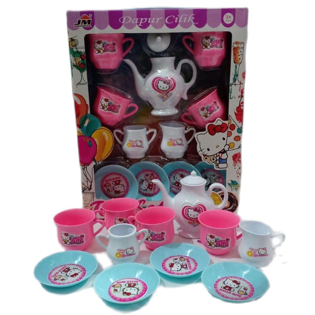 COD MAINAN ANAK TEKO SET NAMPAN BESAR / MAINAN CANGKIR TEKO TEA BESAR / MAINAN ANAK PEREMPUAN MURAH 