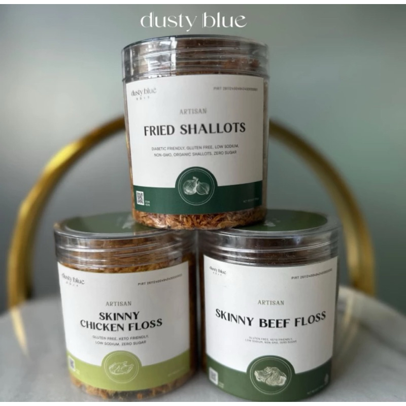 

Pantry set Artisan Abon & Bawang Goreng Premium (Artisan Guilt-Free Fried Shallots,Artisan Skinny Chicken Floss,Artisan Skinny Beef Floss)