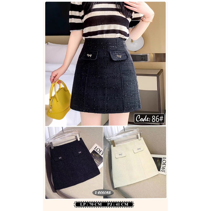 Rok mini / mini skirt / tweed skirt korean style