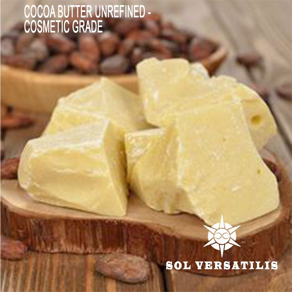 Cocoa Butter Unrefined 1000 gram/1 kg/Natural Butter/Cosmetic Grade - Sol Versatilis