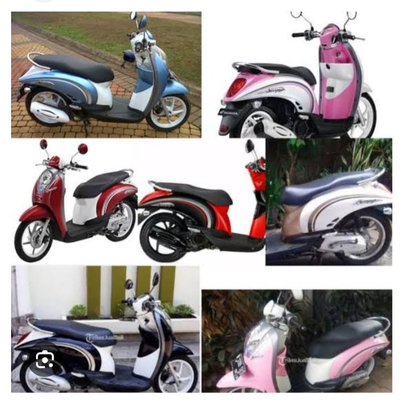 jual striping lisbody standar honda scoopy karbu 2011-2012 full set body motor