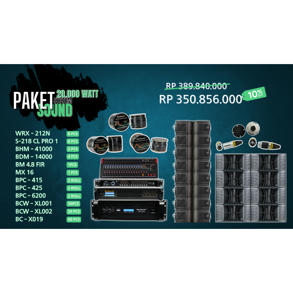 Paket Sound System Full Betavo 20000 Watt | Sound System Hajatan / Lapangan | Karnavalan | Horeg - H