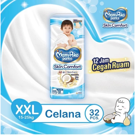 MamyPoko Pants Skin Comfort XXL32 - Popok Celana Skin Comfort XXL 32