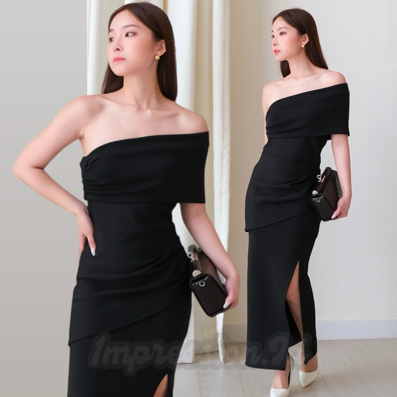 JOANNA Dress Pesta Kondangan Bridesmaid Bodycon Wanita Scuba Premium Mewah Elegan