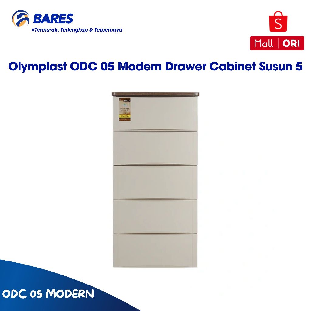 Olymplast ODC 05 Modern Lemari Plastik Drawer Cabinet Susun 5