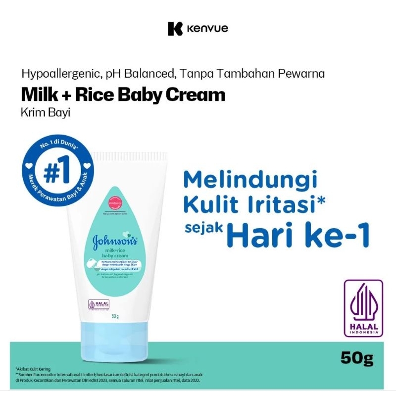 Johnson's Baby Cream Milk + Rice