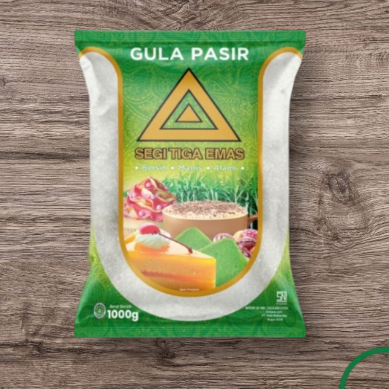 

Gula pasir kemasan segitiga emas 1 kg