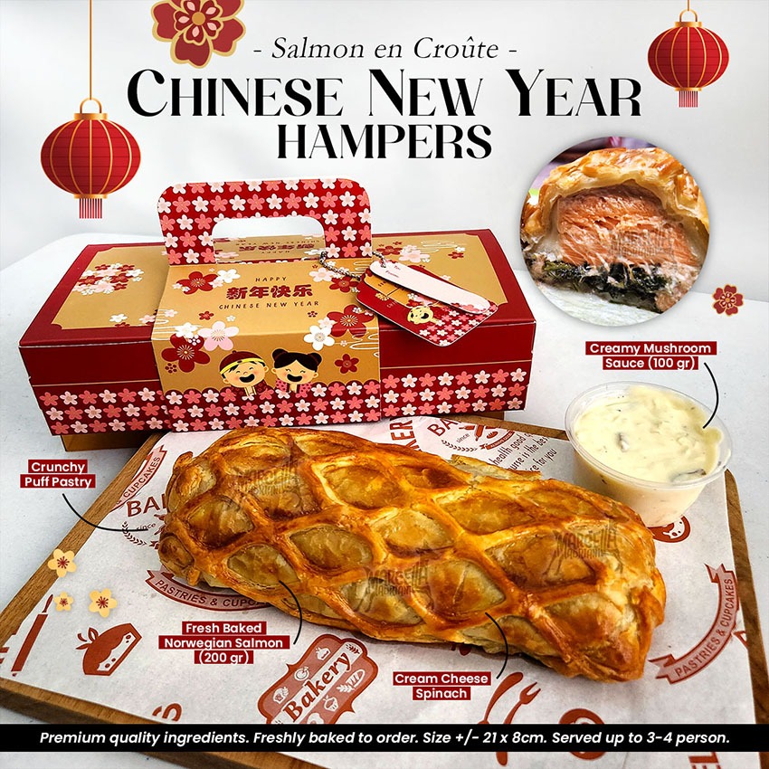 

(READY STOCK) Salmon en Croute / Salmon Wellington Puff Pastry Hampers Chinese New Year / Imlek / Sincia 2025