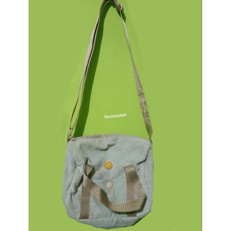 (PRELOVED) SLING BAG/HAND BAG/CROSSBODY CORDUROY PADDY BAG