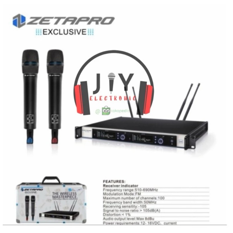 Microphone Mic Wireless Zetapro Exclusive Handheld