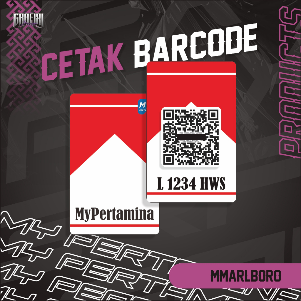 

CETAK BARCODE MY PERTAMINA KARTU PVC TEMA MARBORRO CUSTOM 2 SISI