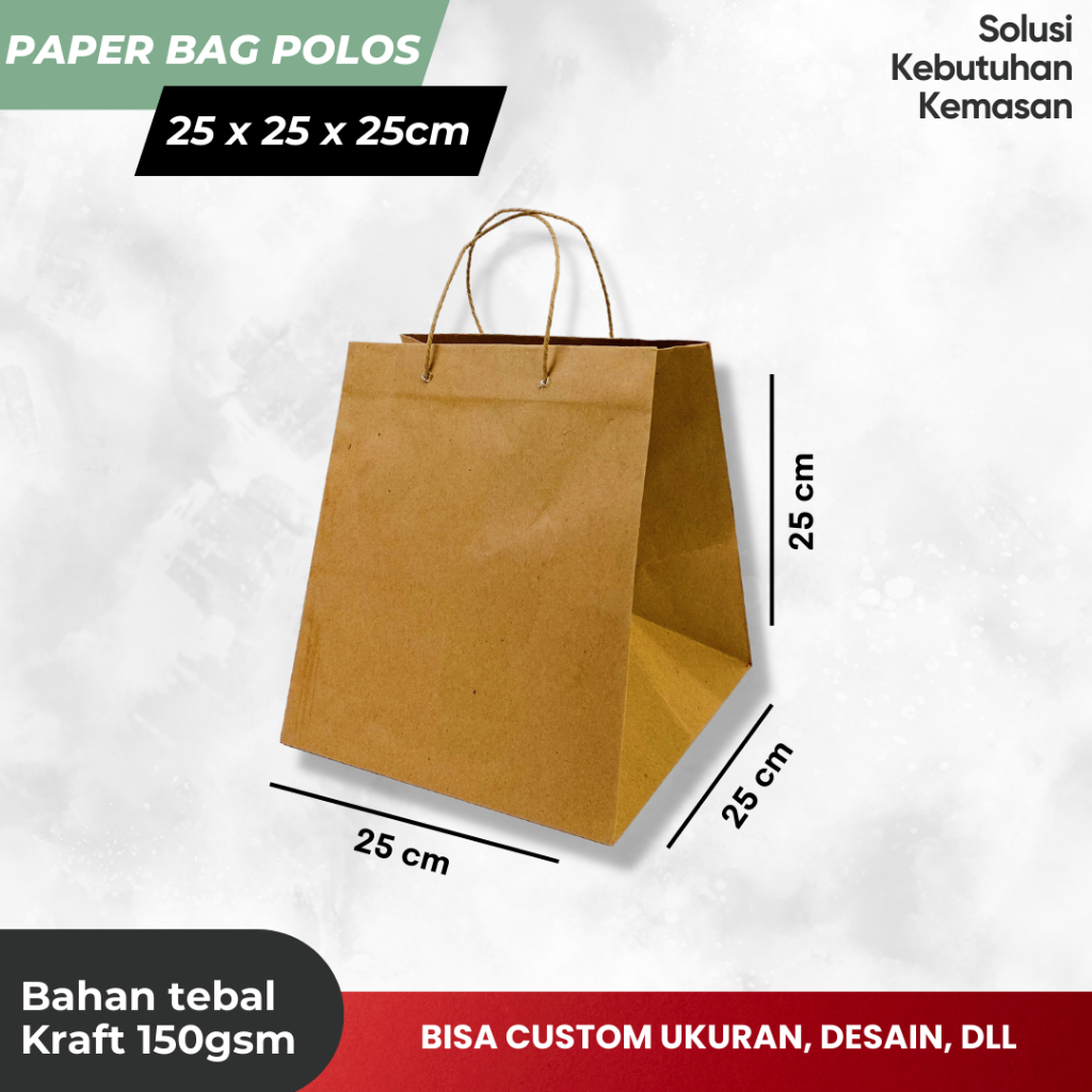 

Paper Bag Box Nasi/ Paperbag Besek ukuran 25 x 25 x 25cm