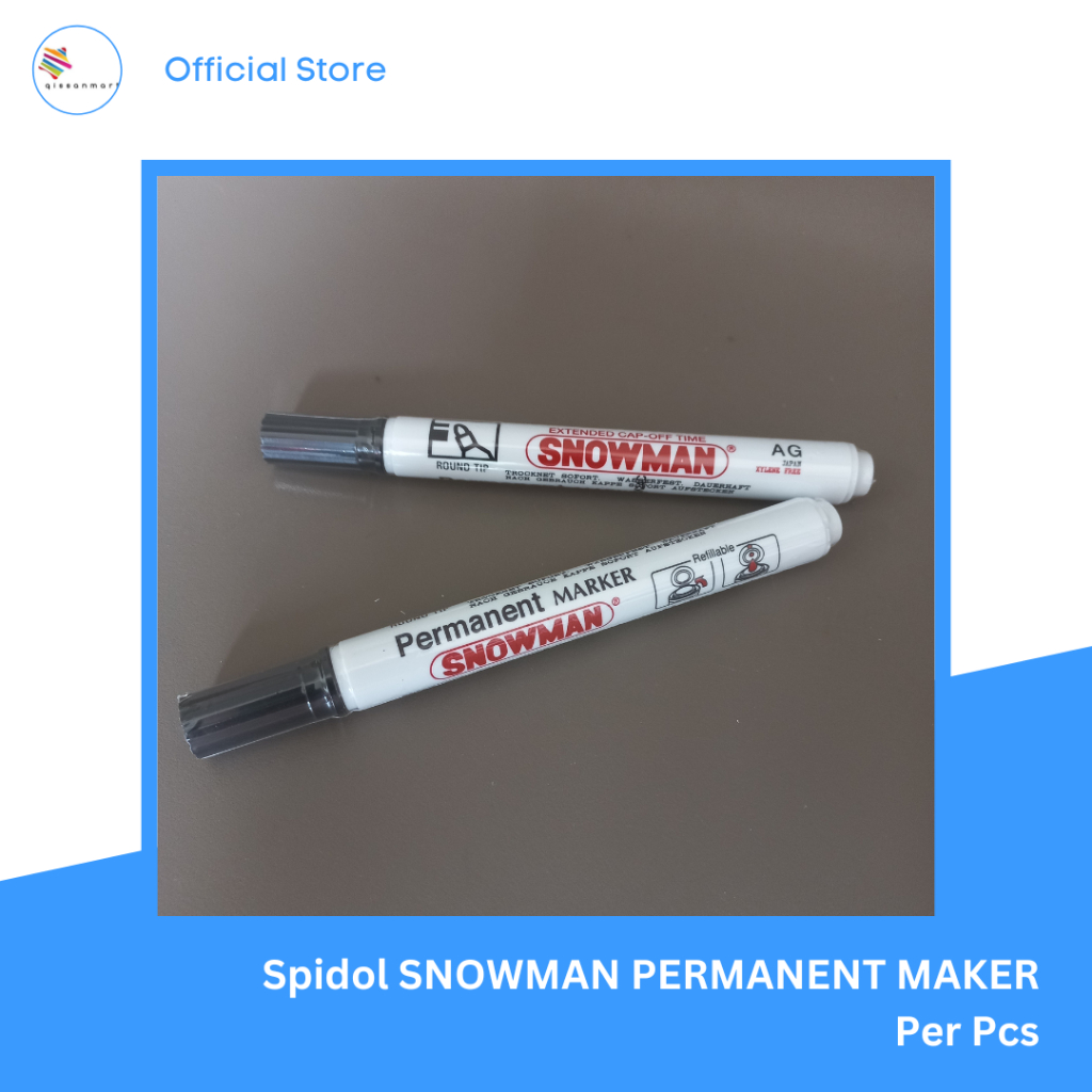 

Spidol Hitam Permanent Marker Snowman AG12