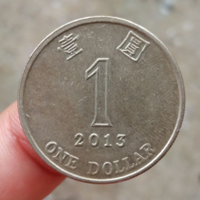 Koin Koleksi Hongkong Bunga 1 Dolar (tahun acak)