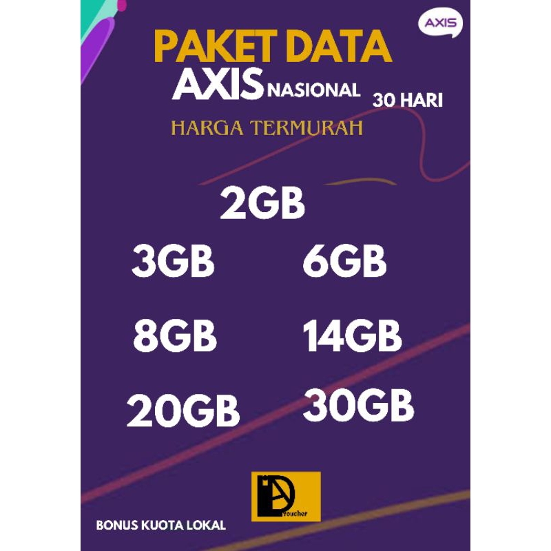 KUOTA INTERNET VOUCHER GOSOK AXIS (30 Hari) TERMURAH
