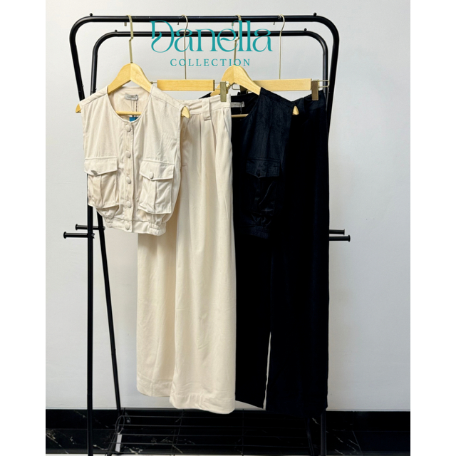 Kiara Corduroy Set Bkk | One Set - Stelan Wanita - Stelan Vest - Stelan Rompi