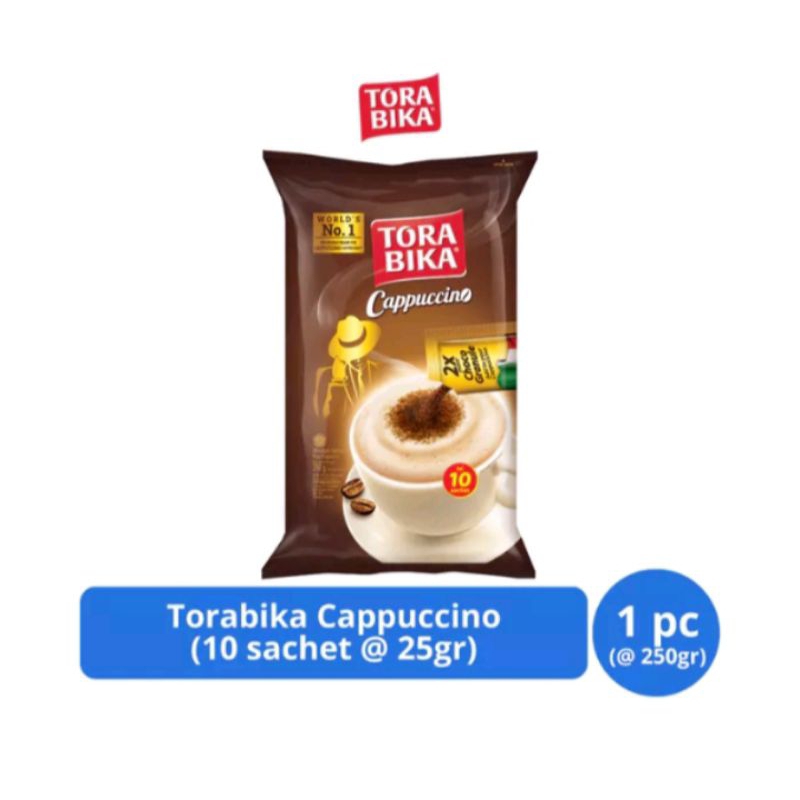 

Torabika cappucino 250g(10 bungkus @25g)