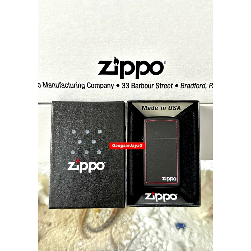 korek zippo original USA 1618ZB slim black