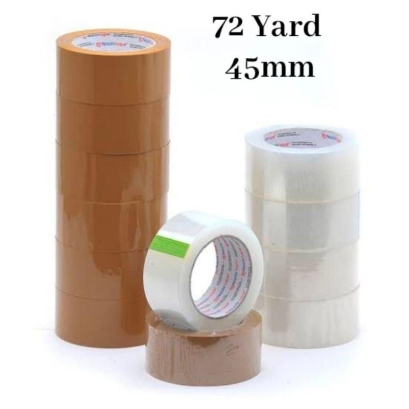 

lakban bening dan coklat besar ukuran 72 yard