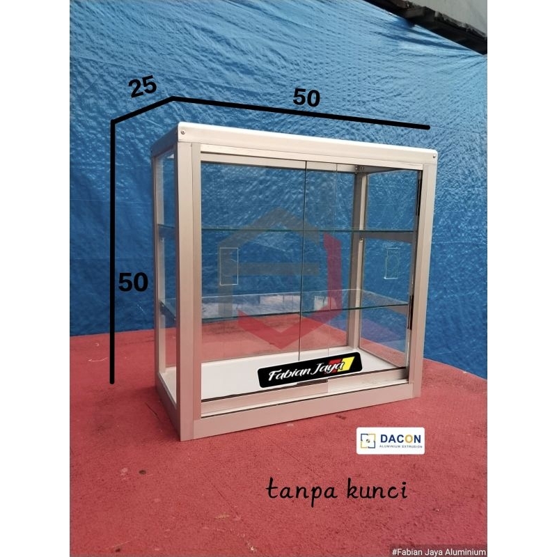 etalase aluminium mini etalase tempat Rokok dll.