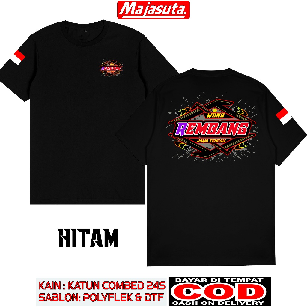 KAOS WONG REMBANG JAWA TENGAH M2 DTF MODEL RACING BISA COD KAOSKEREN KAOSDISTRO