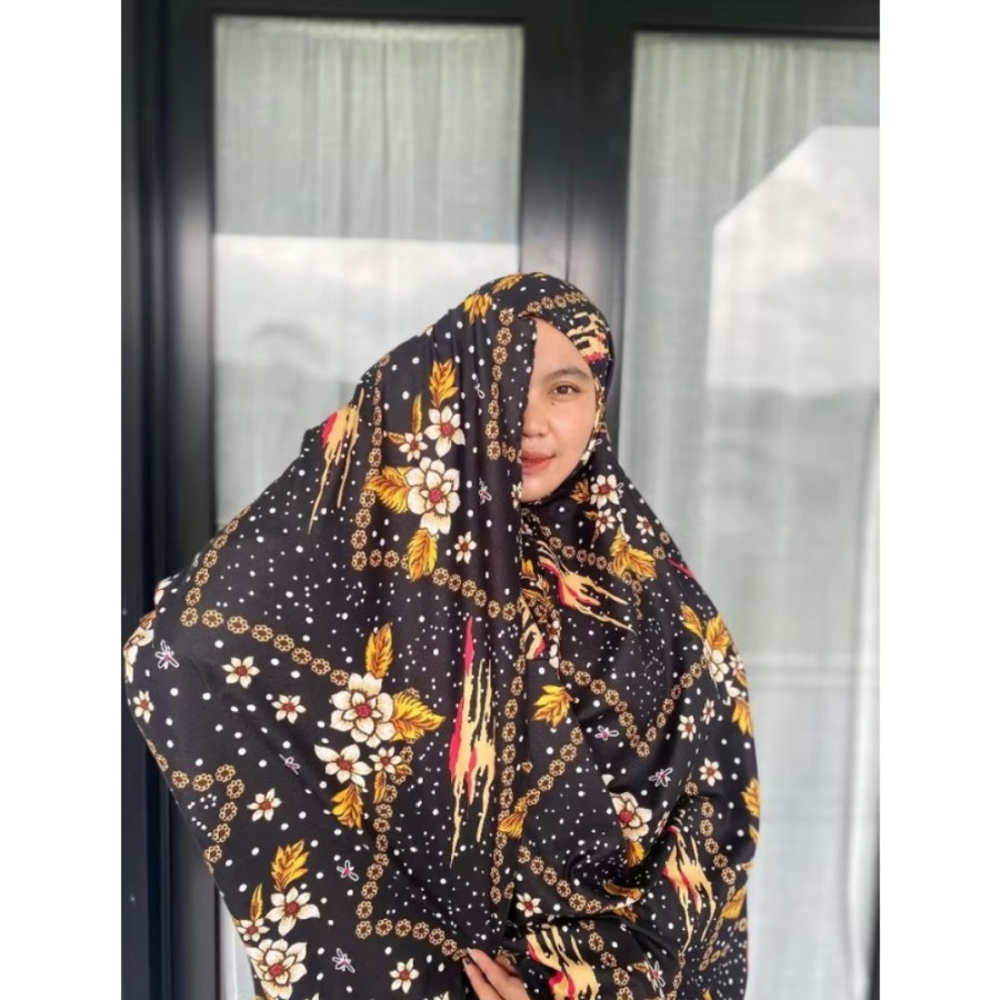 Mukena Dewasa Katun Premium Motif Bunga Jumbo