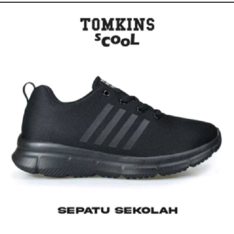Sepatu Sekolah Anak TK SD SMP Laki laki dan Perempuan Sepatu Hitam Tomkins School Premium Original