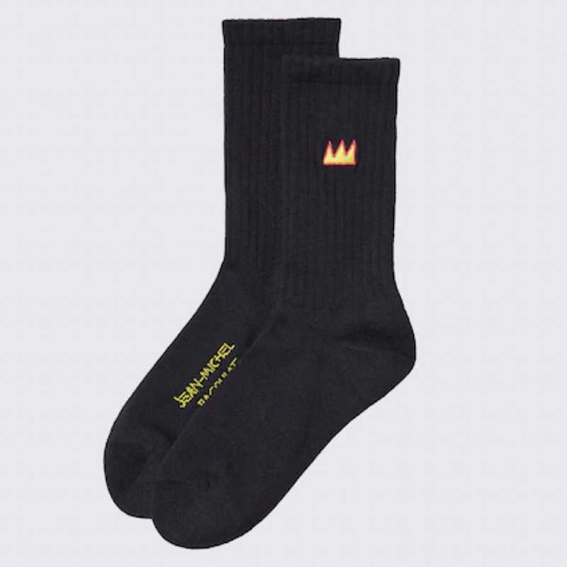 UNIQLO Men Socks Kaos Kaki Basquiat Pria Black