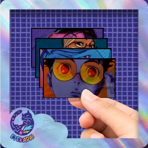 

Stiker Hologram Anime Dandadan Set