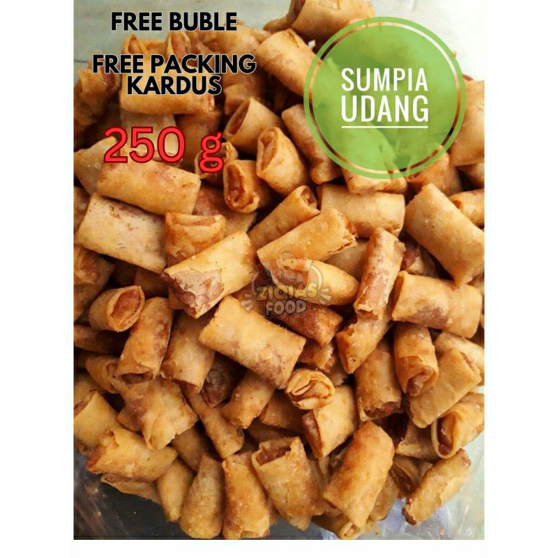 

{ 250 g } camilan sumpia udang renyah kemasan 250g