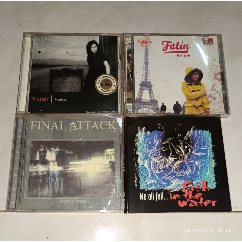 cd Indonesia FARAH-Hatiku / FATIN-For You / FINAL ATTACK-Length Of Time / FISH IN THE WATER-We All F