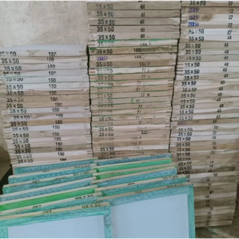 

SCREEN SABLON Bidangan 35x50 T.48,T.54/55,T61,T.77,T.90( PUTIH)