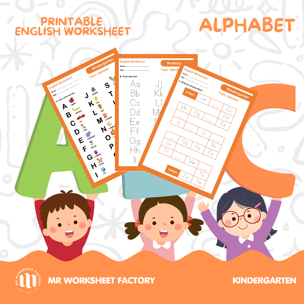 Worksheet Alfabet Bahasa Inggris untuk Anak TK - Belajar Huruf dengan Seru