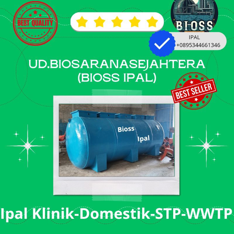 IPAL KLINIK KECANTIKAN BIOSS,IPAL DOMESTIK,TANGKI  IPAL FIBERGLASS,BIOSEPTICTANK STP WWTp