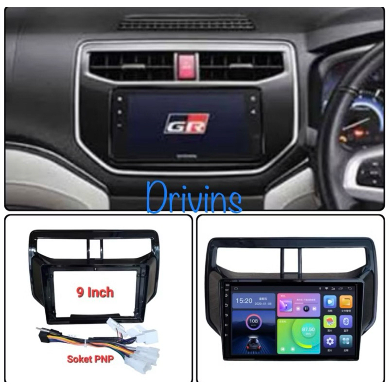 Frame Head Unit Android Rush/Terios 9" inch 2018