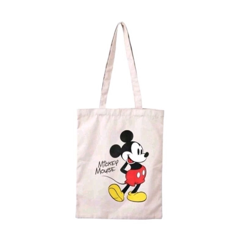 Miniso Mickey Mouse Shopping Bag Totebag / Canvas tas belanja mickey mouse disney