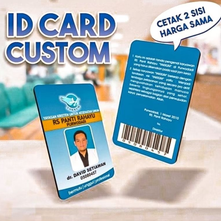 

Cetak Id Card, Member Card, Kartu Nama, Kartu Pelajar, Bahan PVC, Bisa Satuan